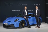 Oliver Blume, Vorstandsvorsitzender Porsche AG und Lutz Meschke, stellvertretender Vorstandsvorsitzender und Mitglied des Vorstandes, Finanzen und IT