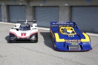 Porsche Rennsport Reunion VI, Laguna Seca: Porsche 919 Hybrid Evo und Porsche 917/30 (l-r)