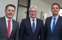 vlnr:  Die erweiterte Geschäftsführung der GWS: Georg Mersmann, Helmut Benefader, Udo Lorenz