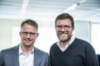 Fabian Brügmann, CFO creditshelf AG und Dr. Tim Thabe, Vorstandsvorsitzender  und Co-Gründer creditshelf AG