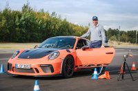 Porsche Experience: Matt Kuchar (USA) und der Porsche 911 GT3 RS