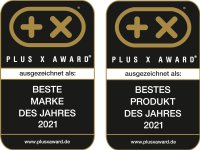 Die brainLight GmbH wurde im April 2021 mit den Plus X Award-Siegeln Beste Marke und Bestes Produkt gekürt.