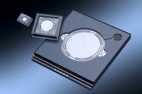 Hermetisch verkapselte 2D-MEMS-Scanner als Bestandteil des InBus-Projekts (Quelle: Fraunhofer ISIT)