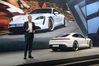 IAA 2019: Oliver Blume, Vorstandsvorsitzender der Porsche AG, präsentiert den neuen Taycan