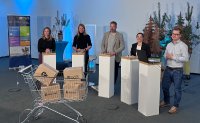 v. l. n. r. Ann-Kathrin Urban, Alexandra Essig, Thomas Latajka, Sabine Hoffmann und Andreas Soika (alle GWS) während der Live-Übertragung. ©GWS